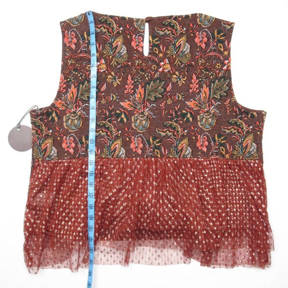 Anthropologie Eva Franco Jacquard Sleeveless Top - XL Petite XLP - Picture 10 of 15